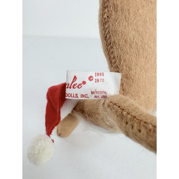 Vtg 1970 Annalee Reindeer Mobilitee Standing Posable With Santa Hat Christmas - Picture 9 of 11